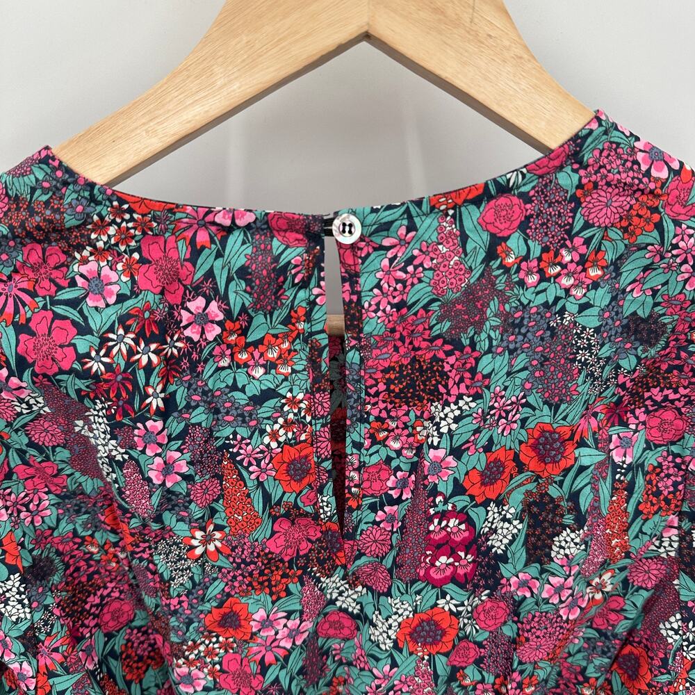 EVEREVE NWT Sutton Cotton Tie Waist Long Sleeve Floral Dress // M - Picture 14 of 16